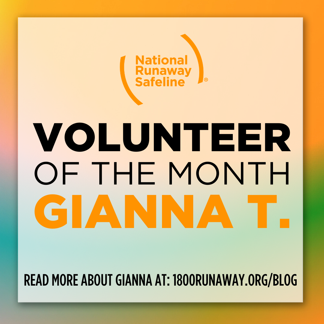 March 2022 Volunteer Of The Month National Runaway Safeline
